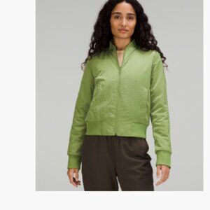 NWT Lululemon Non Stop Bomber jacket Reversible Size 8 GREEN FOLIAGE PERFECT NWT